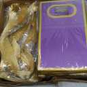 AmazingSpark 50 Pcs Purple Gold Mini Gift Bags Bulk 6.3 x 3.9 x 2.8 Inch Party Favors Elegant Small Gift Bags with Handles and Ribbon Bows for Wedding Birthday Bridal Baby Shower Party Favors