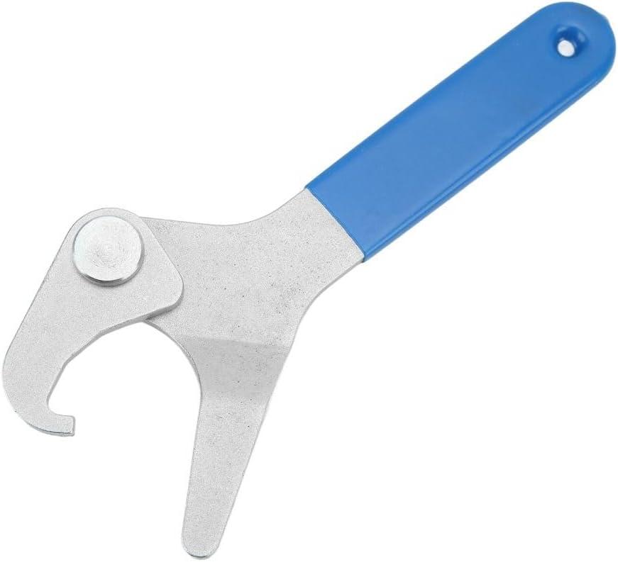 Motorcycle Shock Spanner Wrench Adjustable Blue Hooked Jaw Anti Slip for 35mm75mm Spring Collars Motorcycle Suspension Maintenance Vehicle Tool