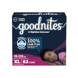 Goodnites Boys' Nighttime Bedwetting Underwear, Size Extra Large (95-120 lbs), 28 Ct (2 Packs of 14)