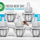 Air Wick Plug in Scented Oil Refill, 5 ct, Fresh New Day Simply Cotton, Air Freshener, Essential Oils