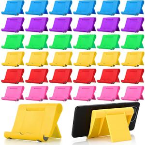Wenqik 36 Pcs Cell Phone Stands Foldable Tablet Mobile Stand Adjustable Multi Angle Tablet Holder Compatible with Phone 15 14 13 12 11 Pro Xs Xs Max XR 8(Multicolor)