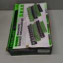 Magnetic Socket Organizer Holder Tool: 8PCS Set includes 2PCS 1/4", 4PCS 3/8", 2PCS 1/2" Drive Socket Storage Trays Toolboxs, Holding 199 Slots Soft Rubber Covering Black Green (sockets not included)