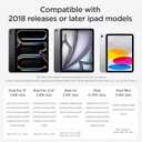 OASO Stylus Pen, Tilt Drawing Palm Rejection Stylus Pencil for Apple iPad 6/7/8/9/10, Mini 5/6, Air 3/4/5, Pro 11''/12.9'', M2/M3/M4/M5, Include Pencil Grip & Extra Tips & Universal Stylus (White)