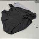 Hanes womens Comfort, Period. Bikini Period Underwear, Super Leaks Post-partum & Period Underwear, 3-pack (XX-Large, Black/Concrete Heather/Black)