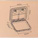 smartmarine Marine Deck Access Hatch 17.312.4" Rectangle Boat Hatch & Lid,Boat Deck Hatch Lids