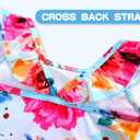 Snowheart Girls Swimsuit One Piece Bathing Suit Kids Quick Dry Shoudler Ruffle Floral Swimwear for 3-12 Years Old (4-5T, Multicolor White)