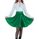 Ellen Costume Women Christmas Vacation Cosplay Ellen Shirt Halloween Top and Skirt Dress Brooch Suit, M