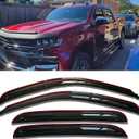 in-Channel Window Visors Rain Guards Vent Deflectors for Truck Window Shield for Chevy Silverado/GMC Sierra 1500 Crew Cab 2019-2025, 2500HD 3500HD 2020-2025, Stylish Vent Shade Wind Deflectors 194805