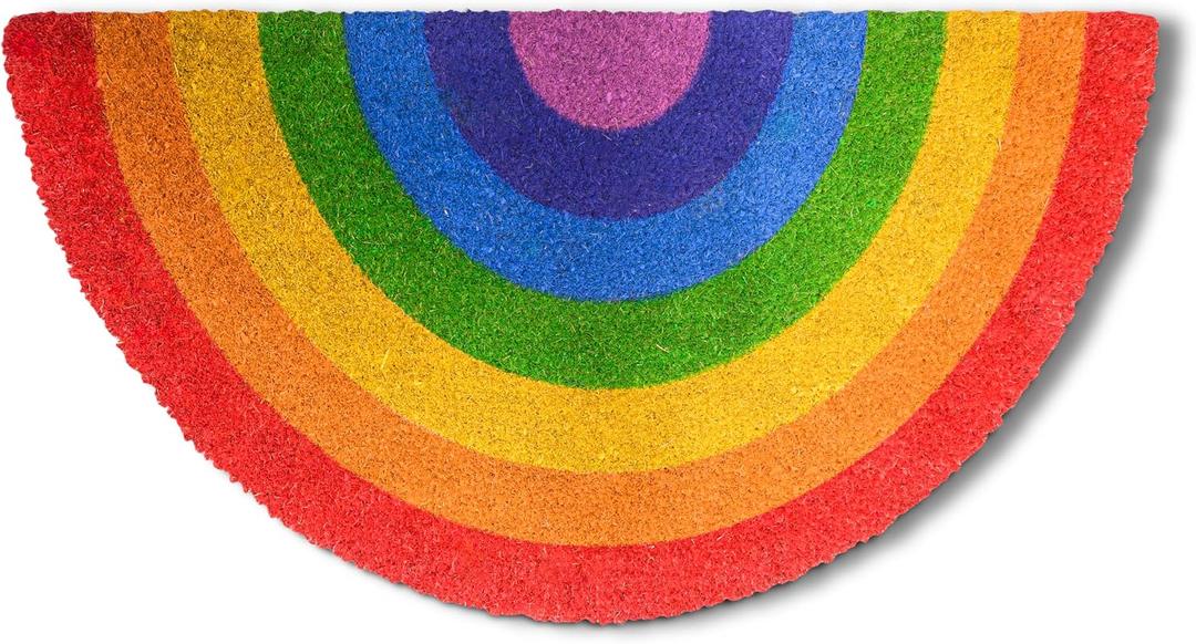 MAINEVENT Rainbow Doormat 30x17 Inch Mat, Rainbow Door Mat, Cute Doormat Welcome Mat, Welcome Outdoor, Cute Door Mat Outdoor
