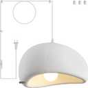 20in Plug in Chandelier, Wabi Sabi Pendant Light, 19.7ft Cord