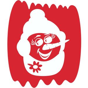 Cute Cartoon Snowman Vinyl Wall Kids Decor Home Wall Decoration Adorable Cartoon Snowman - Size: 16 in x 20 in (Multi)