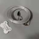 Petest 40ft Reflective Tie-Out Cable for Heavy Dogs Up to 125 Pounds (Black & Silver)