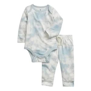 GAP Baby Boys Bodysuit Outfit Set Blue and White, Size 18-24M