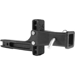 Blue Ox BX88379 Adjustable 4 Rise/Drop Receiver Hitch Adapter with 2" Receiver | 10,000 lbs Maximum Tow | Black Powder Coat Finish for Corrosion Resistance | for Flat Towing Use Only