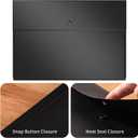 5 Pieces A4 Plastic Envelopes with Snap Closure,Filing Folders for Documents File Organizer Folders for A4 Letter Size for School Office (Black)