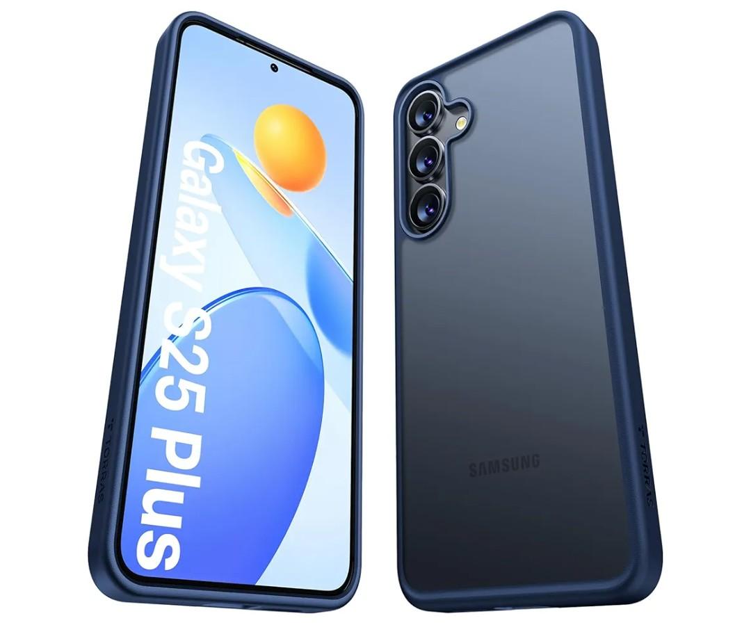 TORRAS Shockproof for Samsung Galaxy S25 Plus Case, 12FT Military-Grade Protection, Slim Case for Samsung S25 Plus Case, Matte Translucent Blue, Thin, Guardian Series