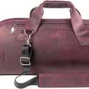 Leather Trumpet Gig Bag. Padded, Lightweight & Water-Resistant, w. Shoulder Strap & Handle. Durable Protection w. Accessory Pocket. Instrument Case Storage & Travel (Trumpet, Marsala)