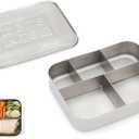 Stainless Steel Bento Box Lunch and Snack Container for Kids and Adults, 5 Sections