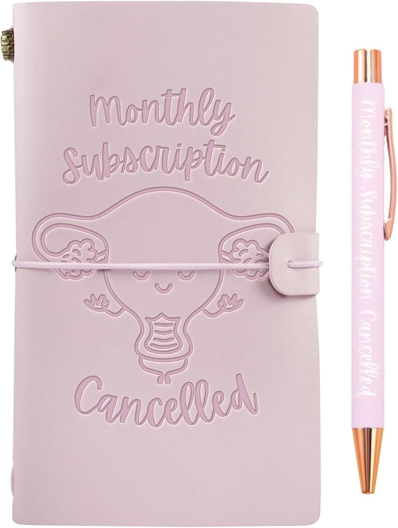 InnoBeta Hysterectomy Gifts for Women, Journal Notebook with Pen, Refillable Sketchbook, Travel Diary, Lined Planner, 7x5 Inches, Pink