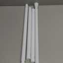 White Shower Curtain Rod 45 to 77 Inch,Shower Rods for Bathroom,Spring Tension Curtain Rod No Drilling for Windows Doors Closet Kitchen Wardrobe