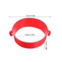 ULTECHNOVO 6 Pack Traffic Cone Chain Connectors, Road Cone Topper Collar Rings for Construction Safety Barrier, 4-Way Loop Parking Post Adapter (Connectors Only, No Chain), Red