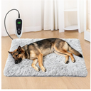 Dog Heating Pad 28x18 in with Smart Thermostat Switch and Power Line Protection Tube,Obtained MET and UL Dual Certification,Waterproof Puppy Heating Pad- Gray