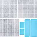 4 Packs Domino Molds and Dominoes Box Molds, CNYMANY 92 Cavities Double 12 Silicone Epoxy Resin Casting Jumbo Mold Clay Mold Storage Box Mold for DIY Pendant Jewelry Crafts Making Tool