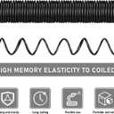 Pangda Expandable Coil Garden Hose 100 ft with Spray Nozzle, Black