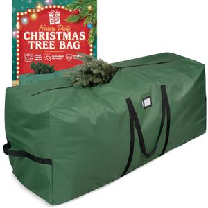 Holiday Cheer Christmas Storage Bag Heavy Duty Fits Up to 7.5ft Tall Artificial Tree, Waterproof with Durable Handles & Zipper Xmas Tree Storage Bag (Green)
