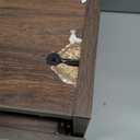 Nathan James Jackson Wall Mounted Floating Bedroom Nightstand with Storage Drawer and Modern Open Shelf Cubby, Dark Brown Walnut