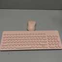 Wireless Keyboard and Mouse Combo, Sweet Mixed Color Cute Keyboard, 2.4G USB Ergonomic Keyboard and Mouse Combo for Computer, Laptop, PC Desktops, mac (Green New) (Green Square Keycaps)