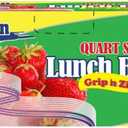 Zip Lock Quart Size Bags, 24 Packs of 35 Count, Case of 840 (24 packs x 35)