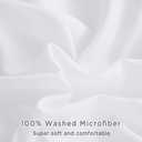 TOCOMOA White Duvet Cover Set King Size, 3 Pieces 100% Washed Microfiber Comforter Cover Bedding Set, Super Soft and Breathable Duvet Cover 104 x 90 Inches with Zipper Closure