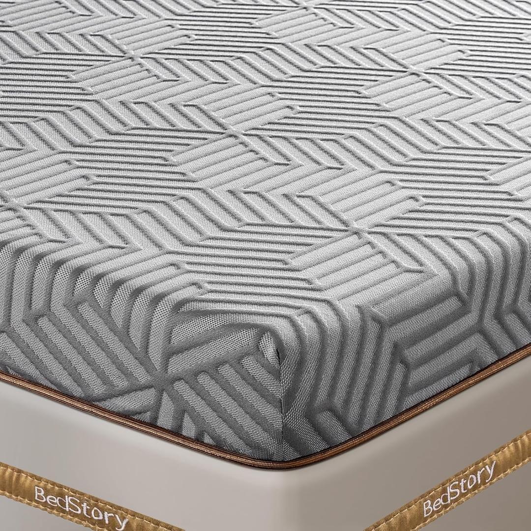 BedStory Firm Mattress Topper Queen - 3 Inch Memory Foam Mattress Topper - High Density Foam Bed Toppers for Back Pain Relief