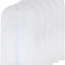 Garment Bags for Hanging Clothes 24'' x 40'' Suit Hanging Garment Bags White Breathable Suit Covers for Closet Full Zipper Dust Cover for Suits Dance Clothes Closet Pack of 6