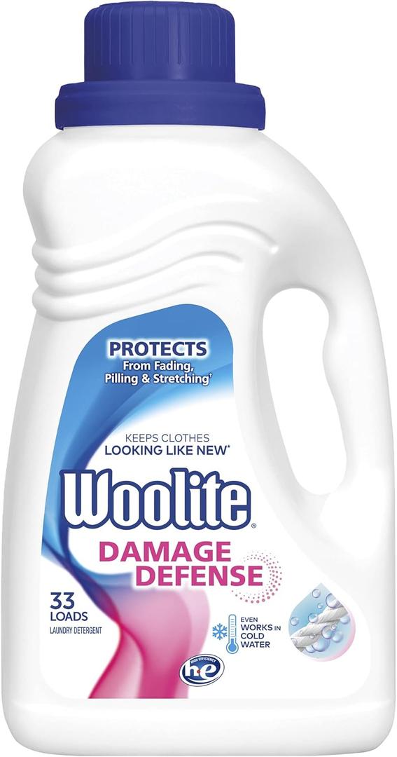 Woolite Damage Defense Liquid Laundry Detergent  Protects Clothes from Stretching & Pilling, 50oz (50 Fl Oz (Pack of 1))
