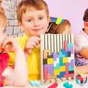Wooden Montessori Russian Blocks Puzzle, 3D Stacking for Toddlers 3-6 Years Wooden Block, Montessori Educational Gift for Boys and Girls Board Game Educational Toys for Toddlers Brain Teasers