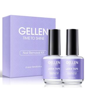 Gellen Gel Nail Polish Remover Latex Tape Kit, Gel Polish Latex Tape Peel off for Nails, 2Pcs 15ML