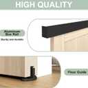 Sdstone 4FT Low Clearance Barn Door Hardware Kit, Aluminium Alloy Box Rail Track Hardware Kit, Sliding Door Track for Interior Single Wooden Door,Black
