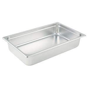 Winco Anti-Jamming Steam Pan, Full-Size x 4-Inch,Stainless Steel,Medium Pack Of 2