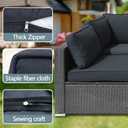 14Pcs Outdoor Cushion Covers Replacement Washable w/Zipper for 6-Seaters Sofa Patio Slipcovers Set Seat and Back Covers Only-23.6x23.6x4inch