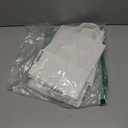 Qutuus White Paper Gift Bags with Handles Bulk 25 pcs 8x4.5x10 Medium White Paper Bags for Gifts, Valentines, Shopping, Retail