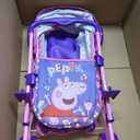 Peppa Pig Doll Pram - Foldable Stroller for 18 in Dolls with Canopy, 22x10.2x19.3 inches