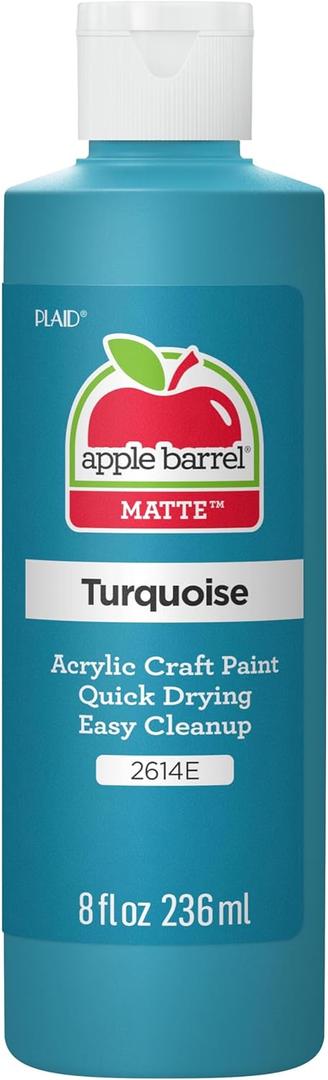 Apple Barrel Acrylic Paint in Assorted Colors (8 oz), K2614 Turquoise- Pack of 1