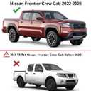 Window Visors Rain Guards for Nissan Frontier 2022-2026 Crew Cab,4pcs