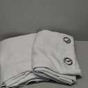 NICETOWN 100% Blackout Window Curtain Panels, Cold and Full Light Blocking Drapes with Black Liner for Nursery, 84 inches Drop Thermal Insulated Draperies (White, 2 Pieces, 52 Wide Each Panel)