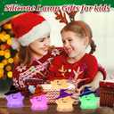 2 x 1800mAh Rechargeable Night Light, LED Dimmable Silicone Nightlight for Kids, RGB Color Glow, 30 Mins Timmer Bedside Lamp for Bedroom/Nursery/Decor (Purple)