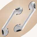 ABLECARE 2 Pack 16 Inch Elderly Heavy Duty Shower Handle, Seniors Grab Bars for Bathtubs, Suction Cup Removable Handrails, Safety Bathroom Grip for Handicap (White and Black)