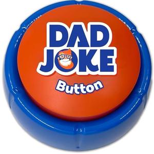 Dad Joke Talking Button with 100+ Hilarious Jokes | The Ultimate Fathers Day Present, Over 100 Corny Jokes That The Whole Family Will Enjoy, Funny Gift for Him