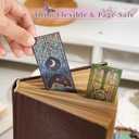 4PCS Fantasy Art Bookmarks, 5"  1.5" PVC Stained Glass Art Book Marker, Romantasy Inspired Bookish Gifts for Book Lovers